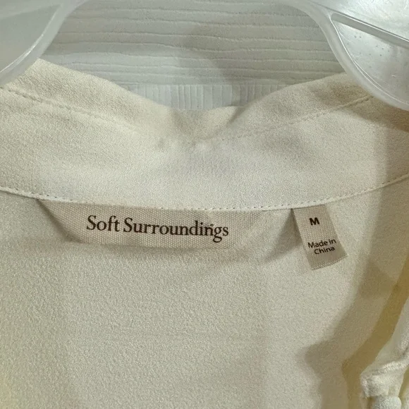 Soft Surroundings V-neck button down blouse - Picture 6 of 9